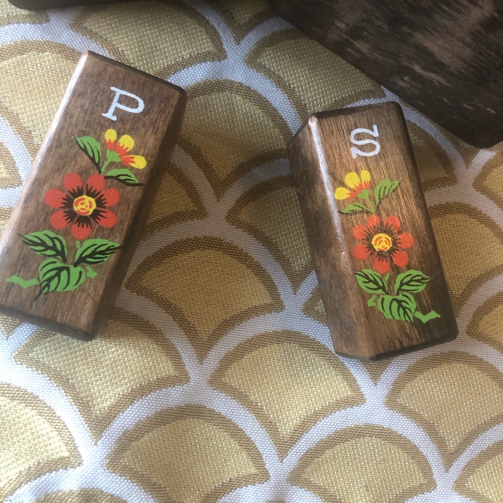 SOLD ETSY - Four wooden nesting boxes canisters salt pepper - Picture 7 of 15